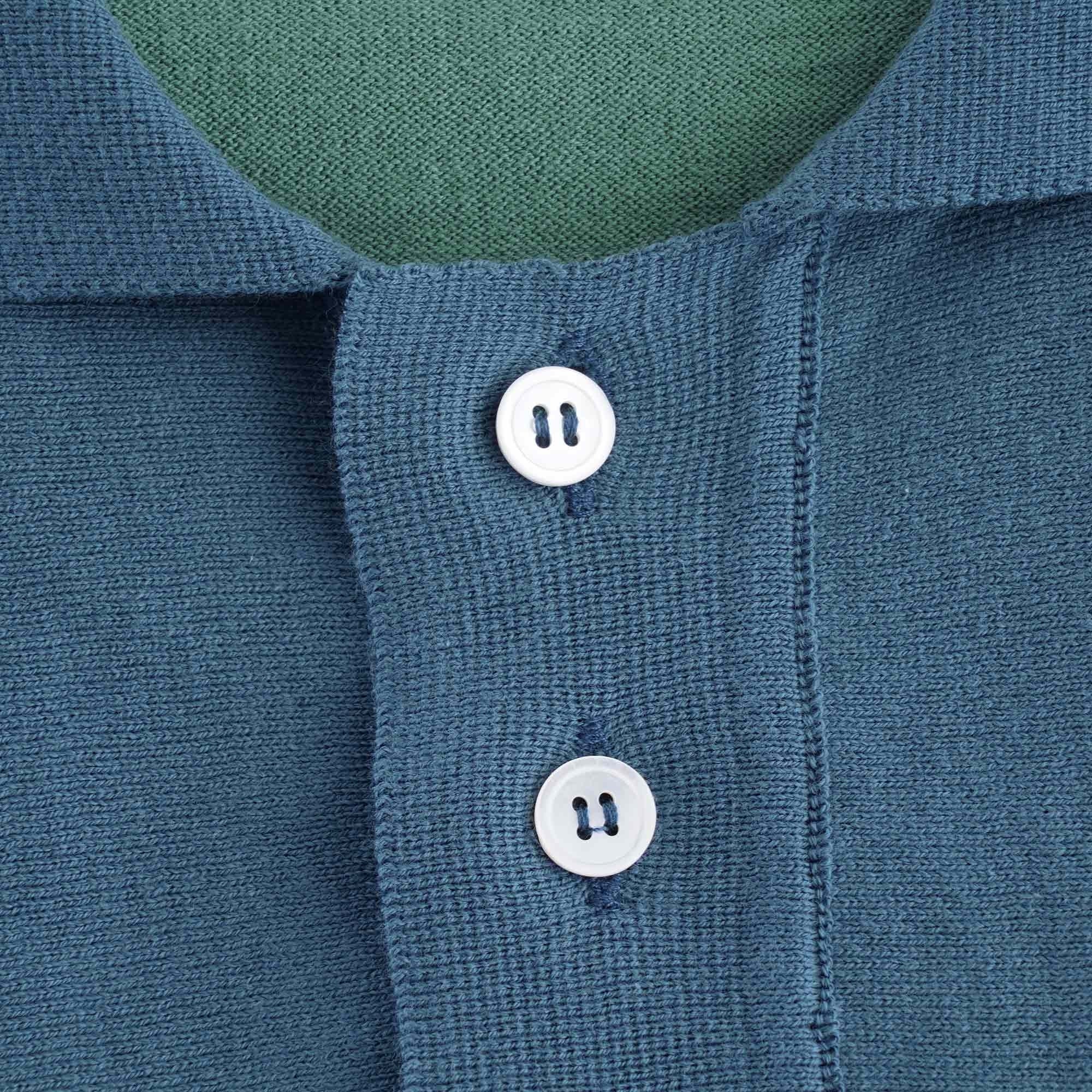 Cole Trio Short Sleeve Polo - Sagebrush Green/Ensign Blue