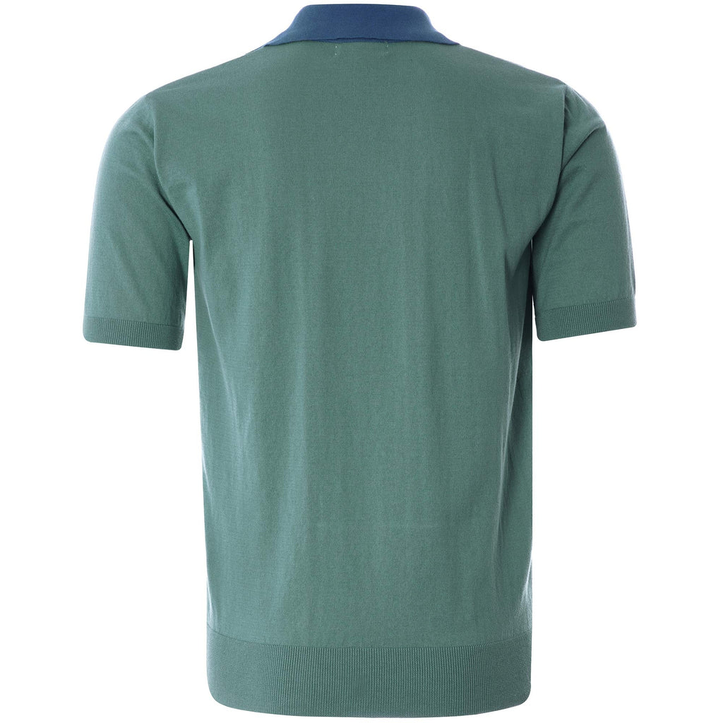 Cole Trio Short Sleeve Polo - Sagebrush Green/Ensign Blue
