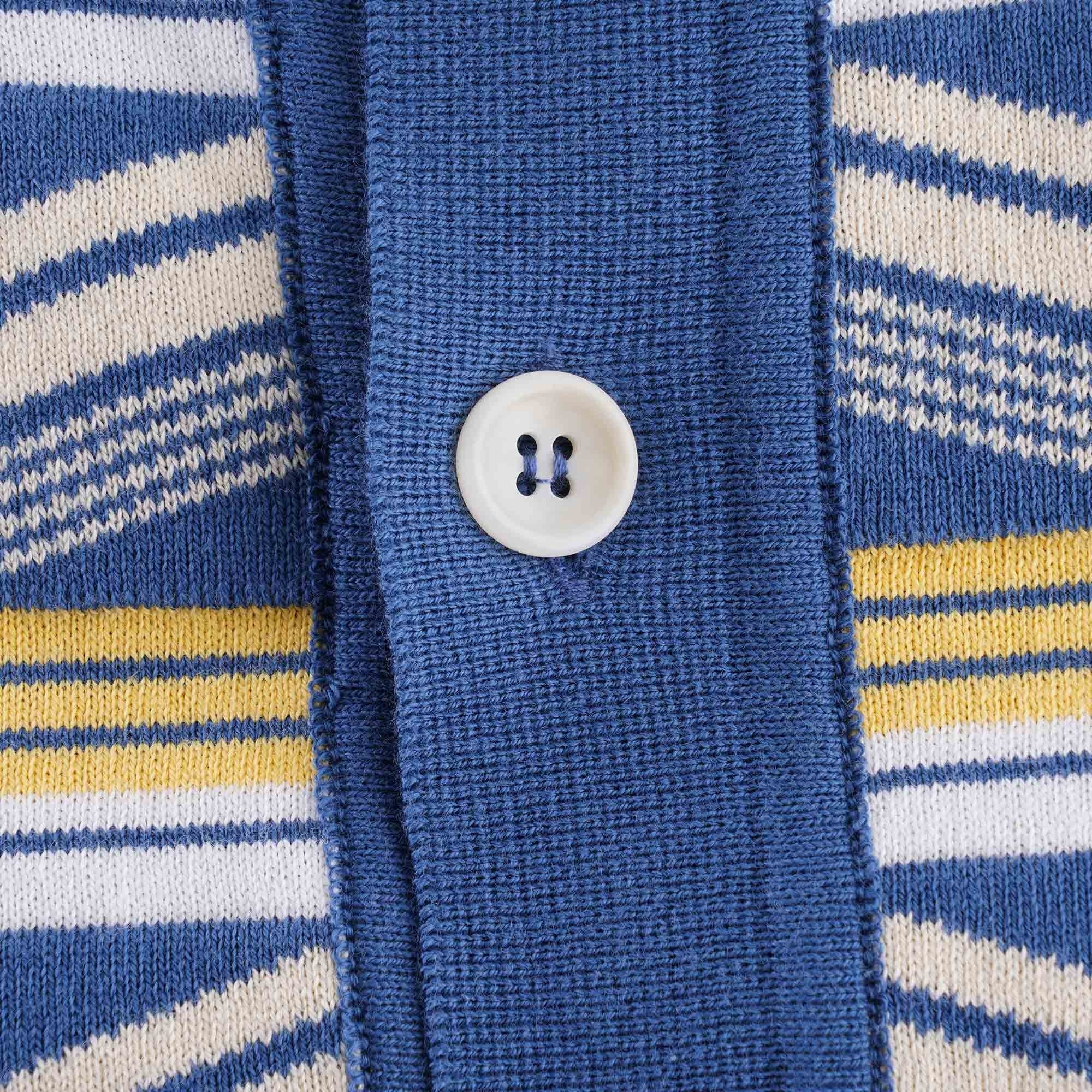 Zigger Short Sleeve Cardigan - Blue Multi