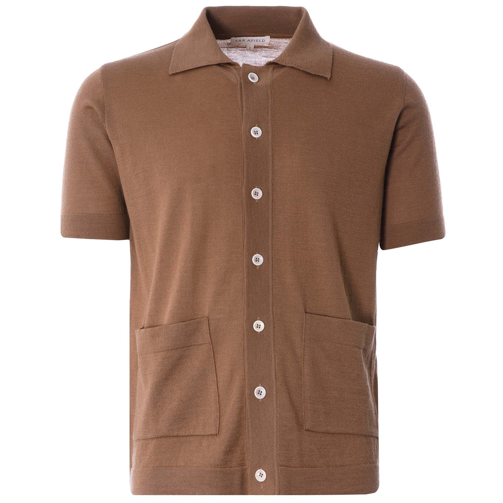 Velzy Short Sleeve Cardigan - Brown
