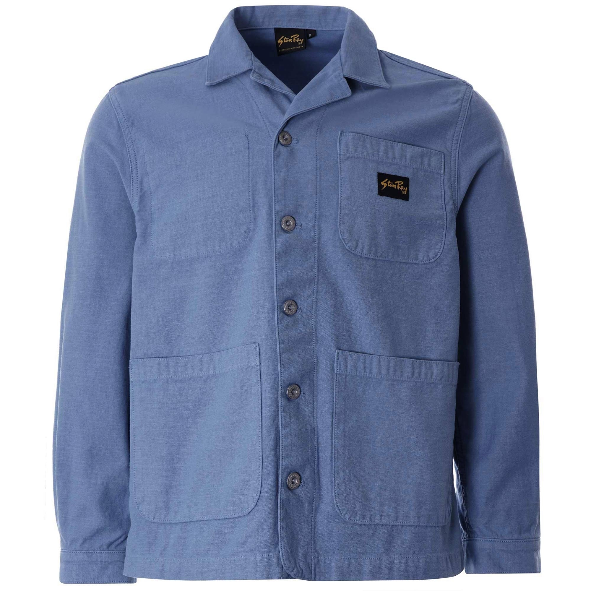 Painters Jacket Cotton Sateen - Grey/Blue