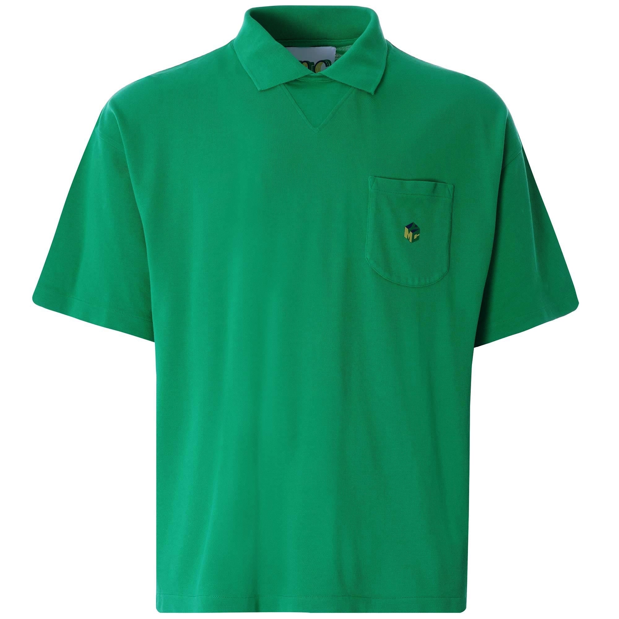 Frat Cotton Slub Jersey Polo Shirt - Green