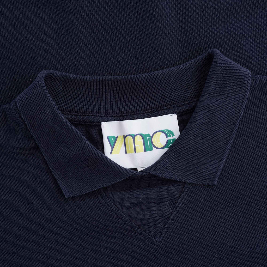 Frat Cotton Slub Jersey Polo Shirt - Navy