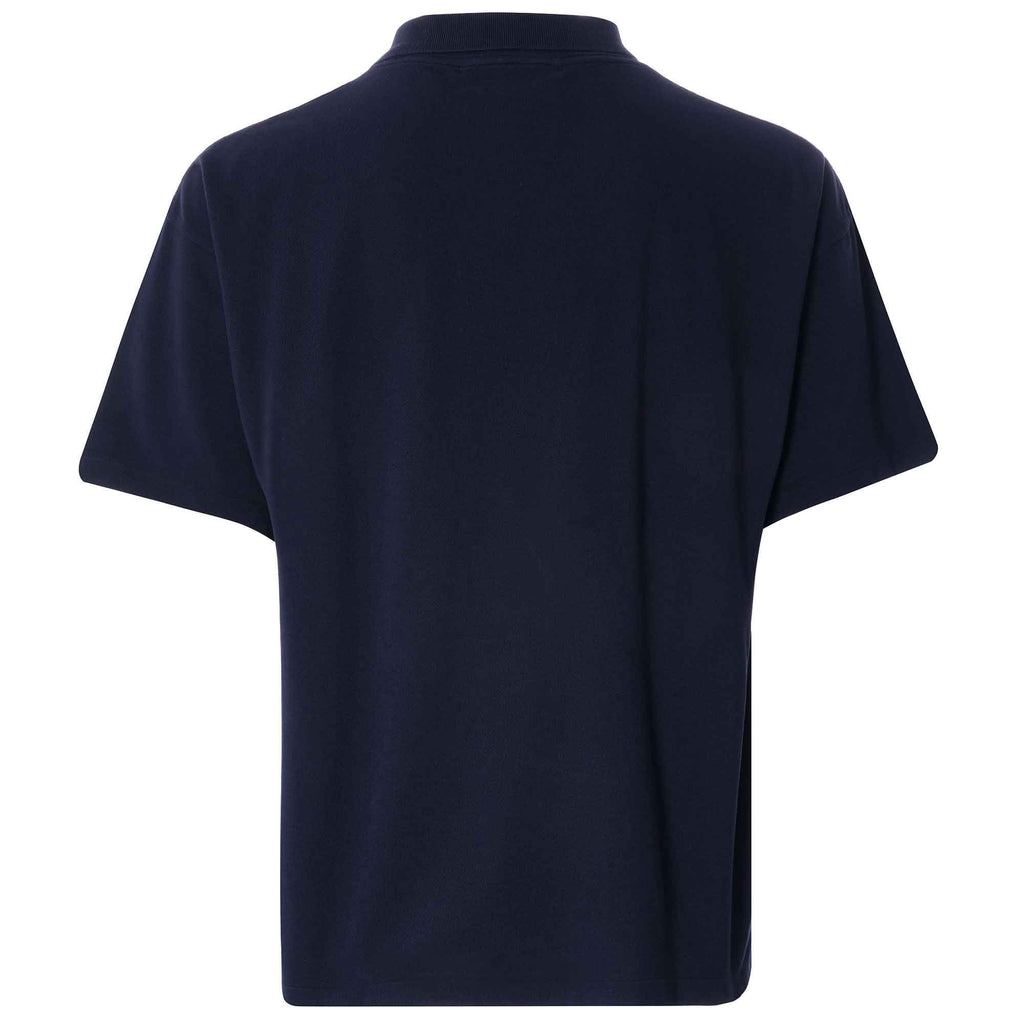Frat Cotton Slub Jersey Polo Shirt - Navy