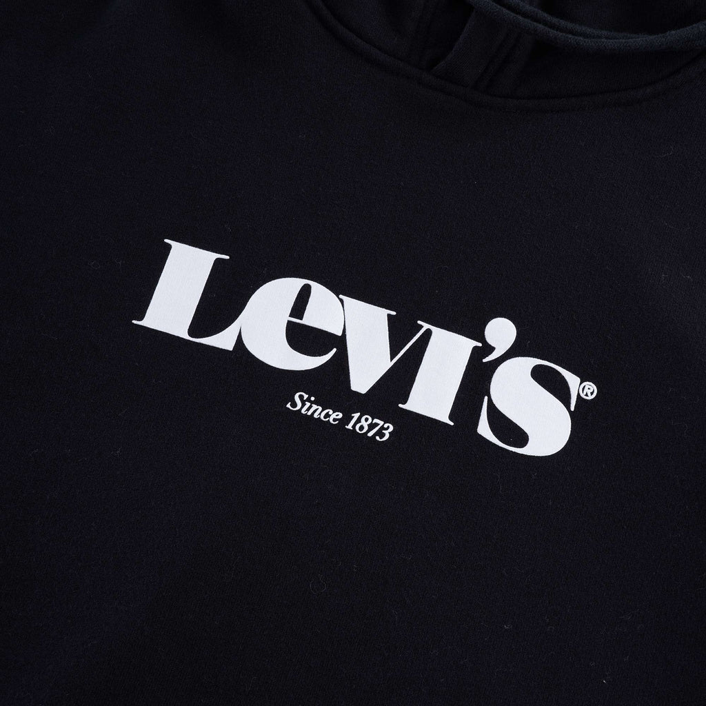 Relaxed Graphic Hoodie - Caviar