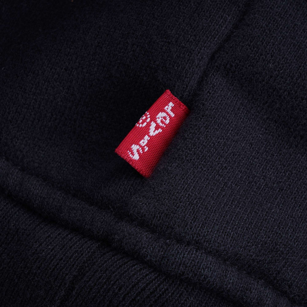 Relaxed Graphic Hoodie - Caviar