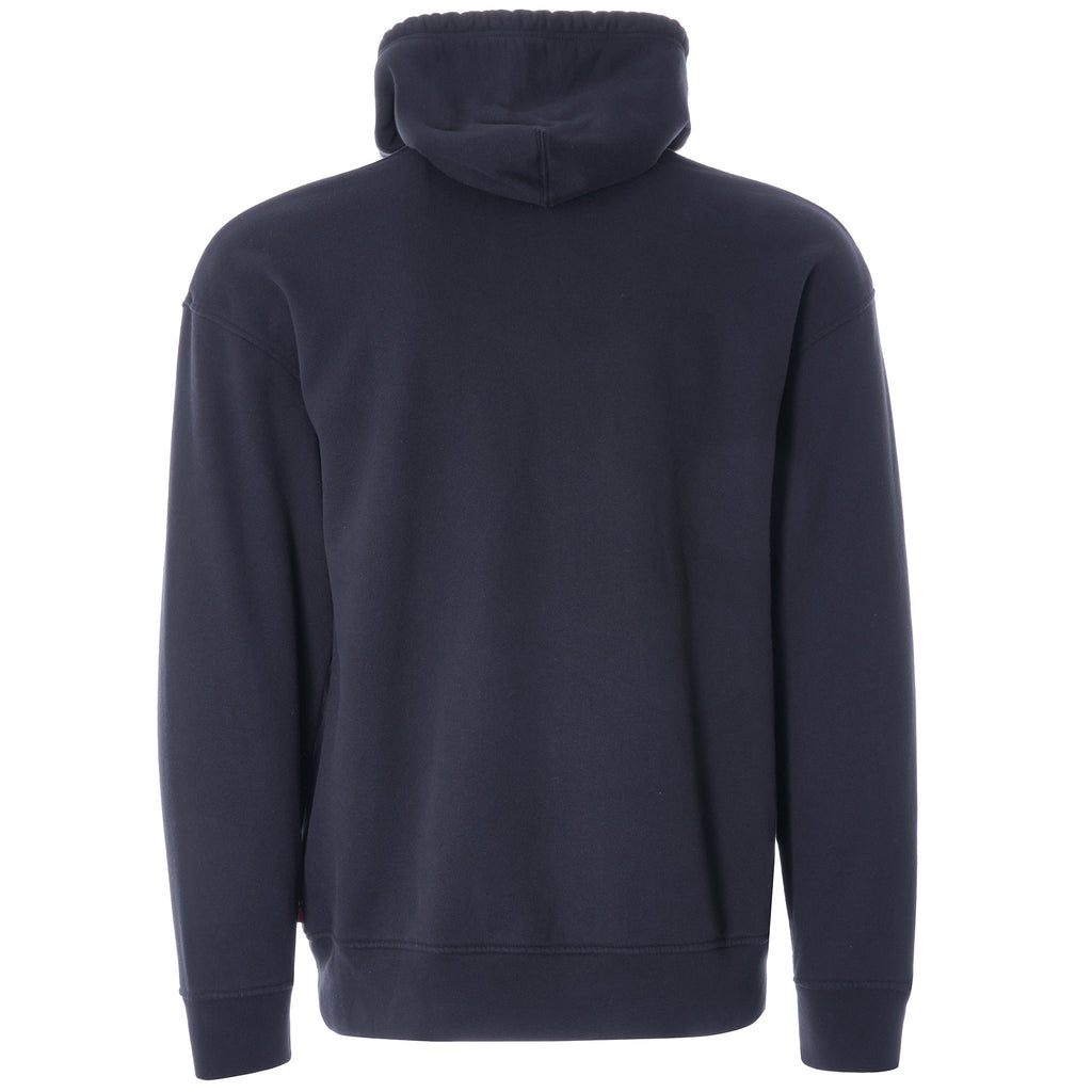 Relaxed Graphic Hoodie - Caviar