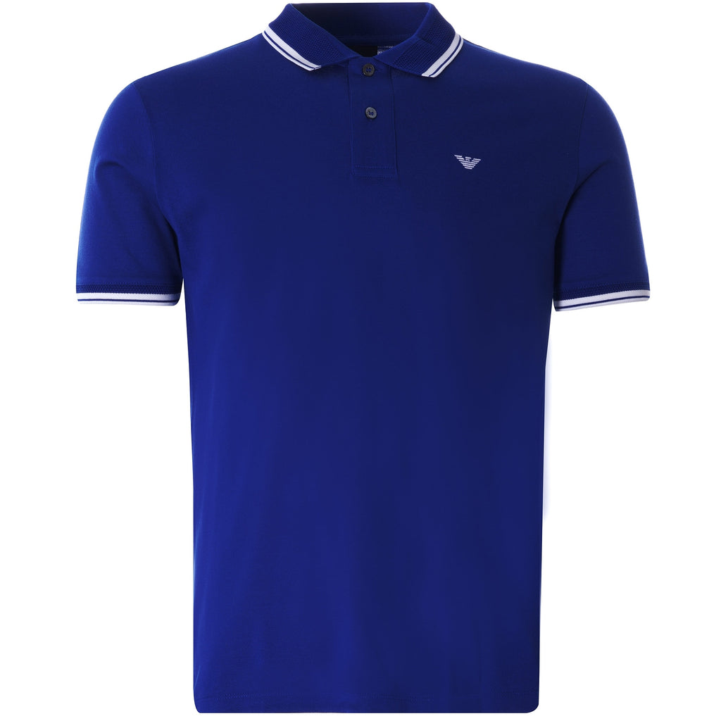Mercerised Piqu Polo Shirt - Blue
