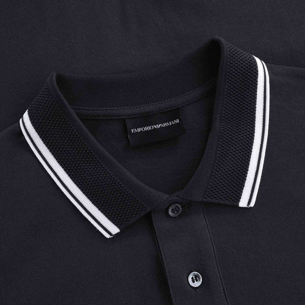 Mercerised Piqu Polo Shirt - Nero
