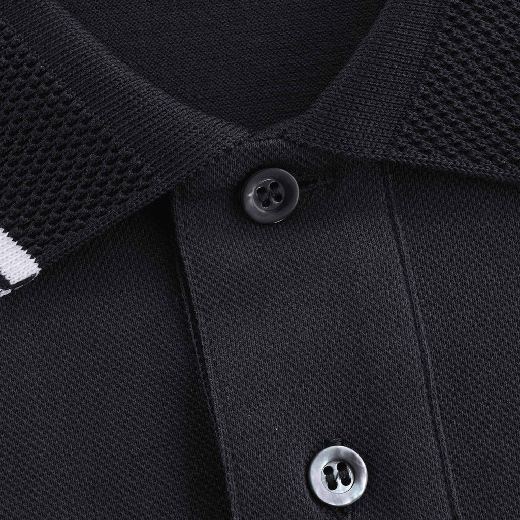 Mercerised Piqu Polo Shirt - Nero
