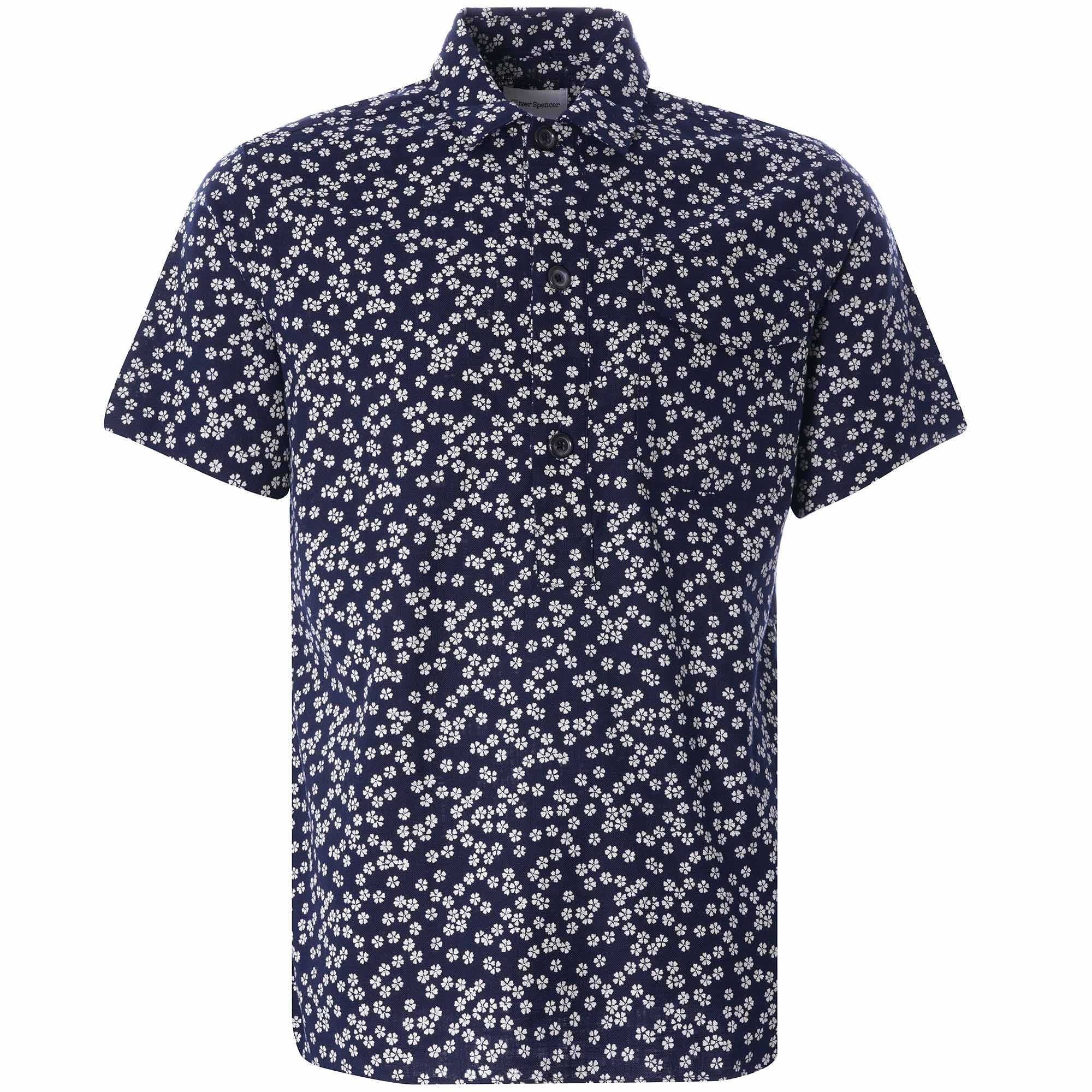 Dock Popover Short Sleeve Shirt Maples - Navy