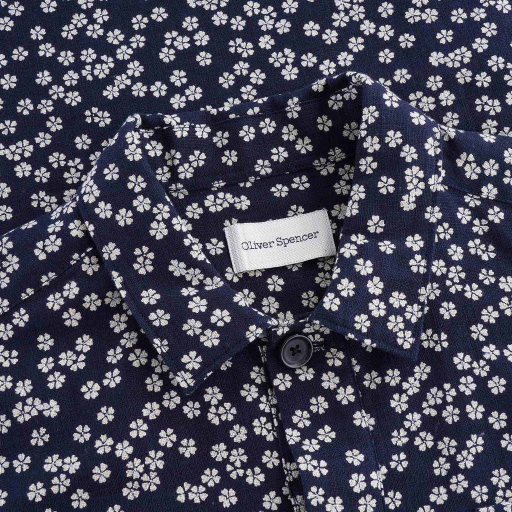 Dock Popover Short Sleeve Shirt Maples - Navy