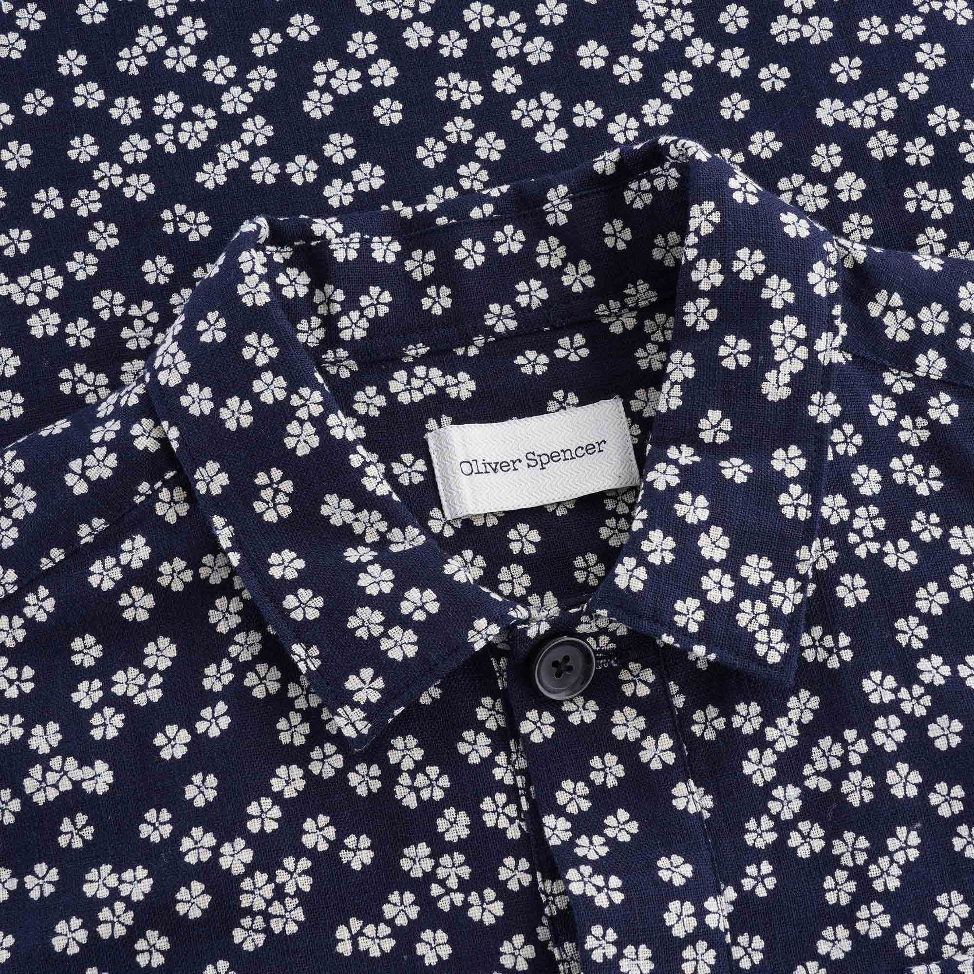 Dock Popover Short Sleeve Shirt Maples - Navy