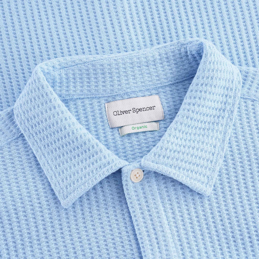 Hawaiian Jersey Short Sleeve Shirt Pavis - Sky Blue