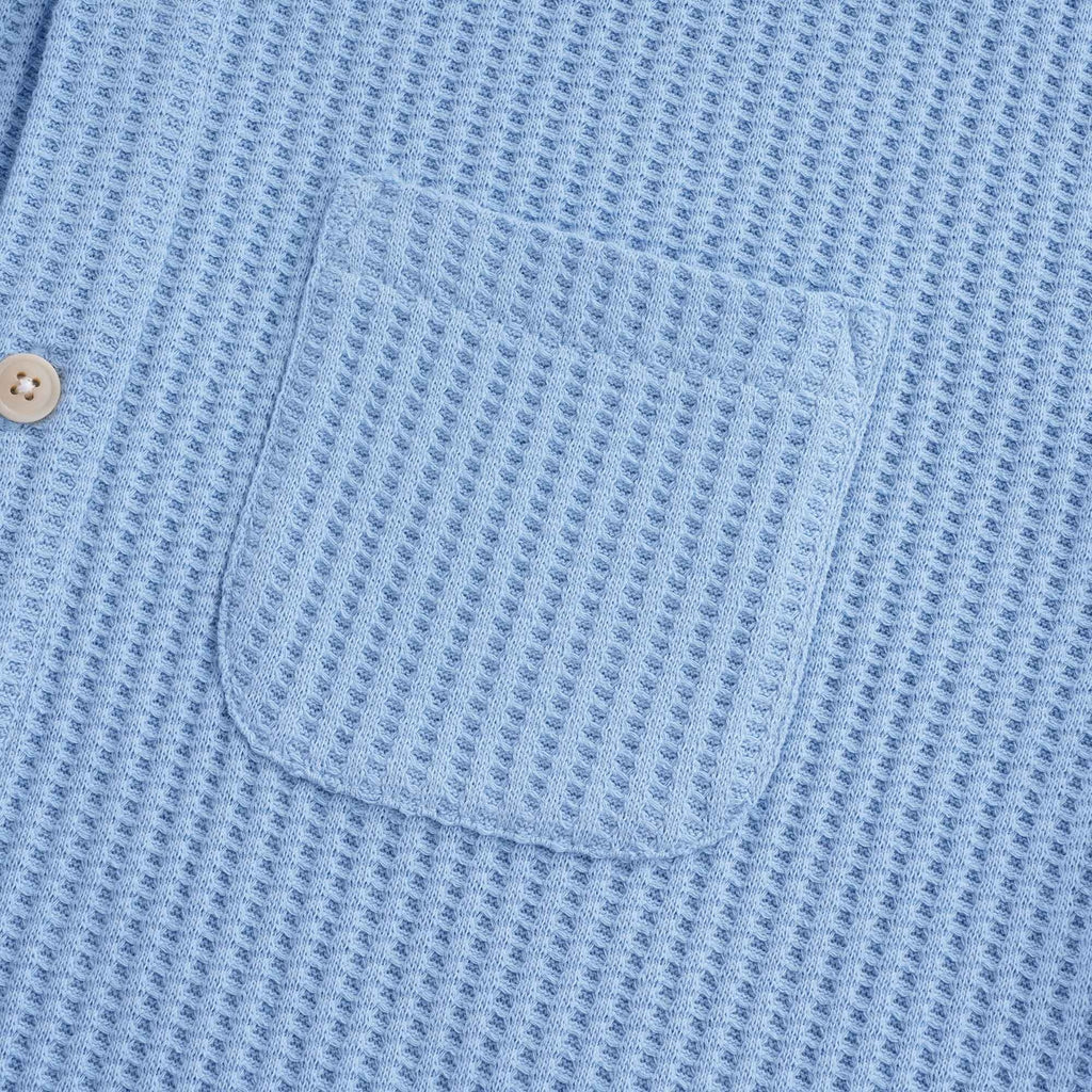Hawaiian Jersey Short Sleeve Shirt Pavis - Sky Blue