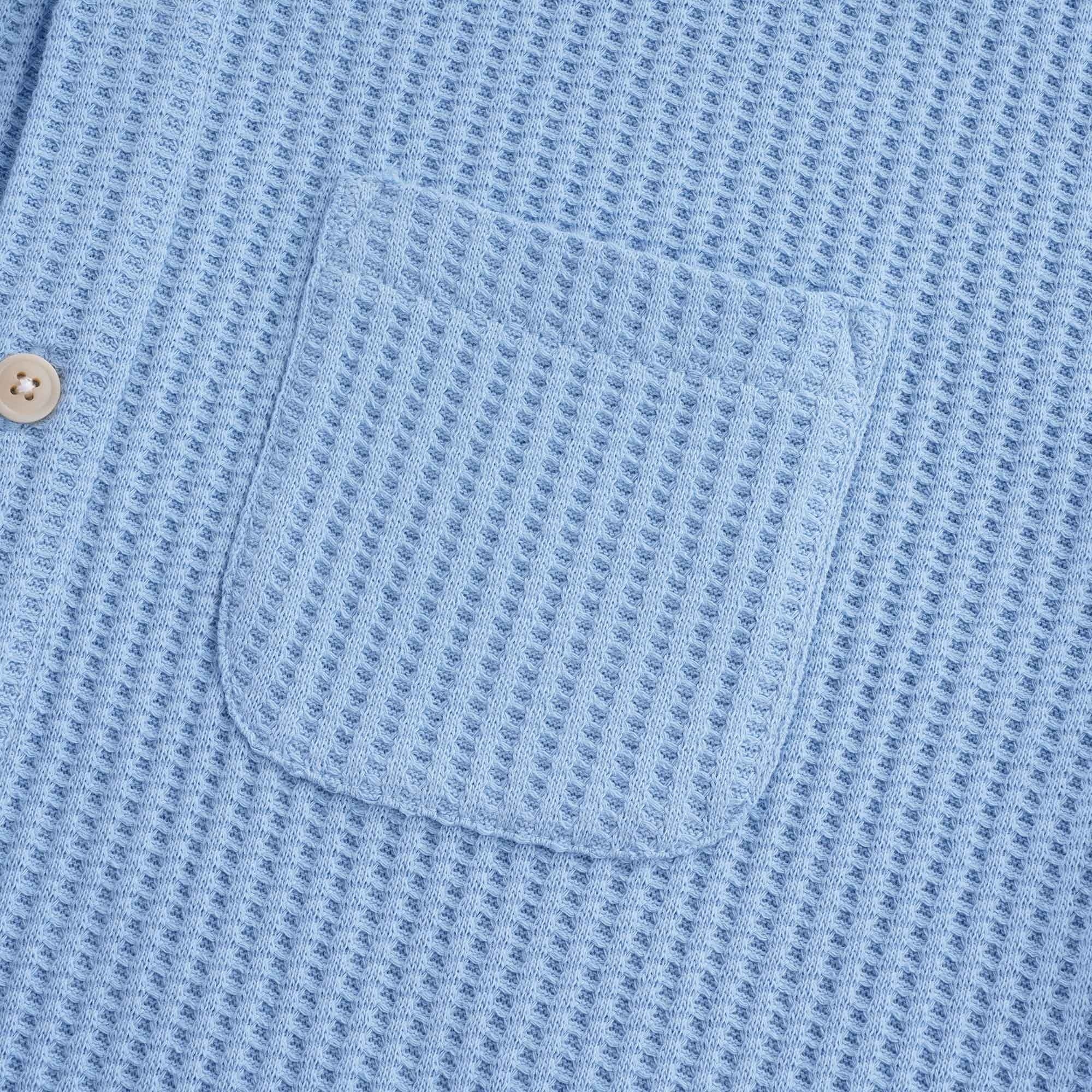 Hawaiian Jersey Short Sleeve Shirt Pavis - Sky Blue