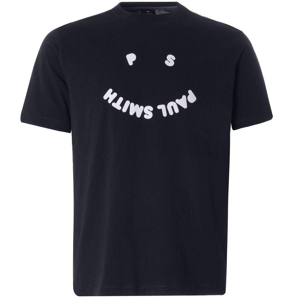 PS Happy' Organic Cotton T-Shirt - Black
