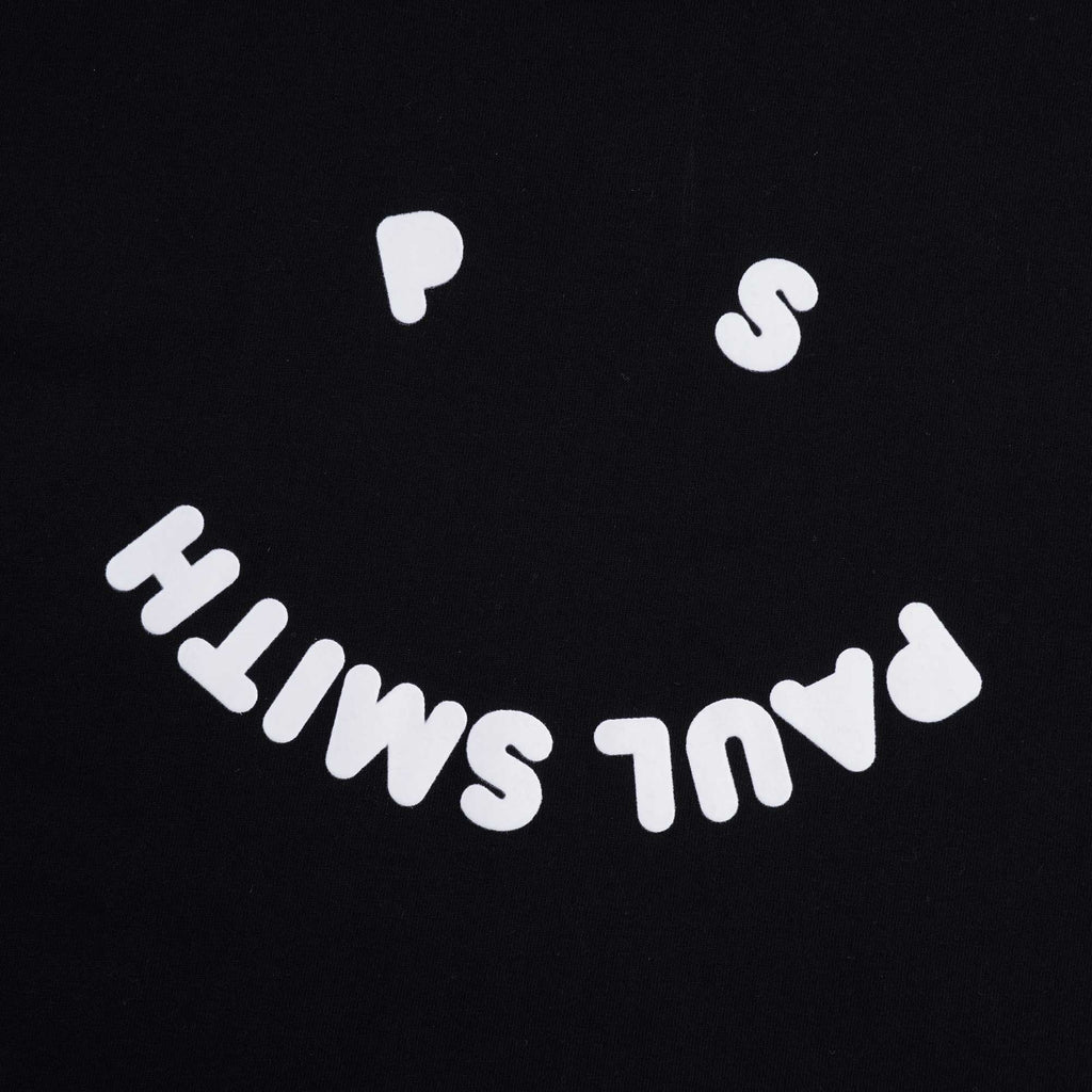 PS Happy' Organic Cotton T-Shirt - Black