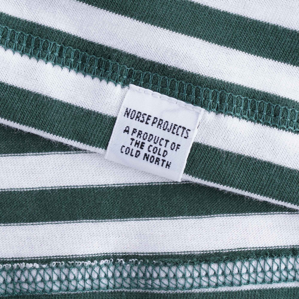 Niels Classic Stripe  T Shirt - Dartmouth Green