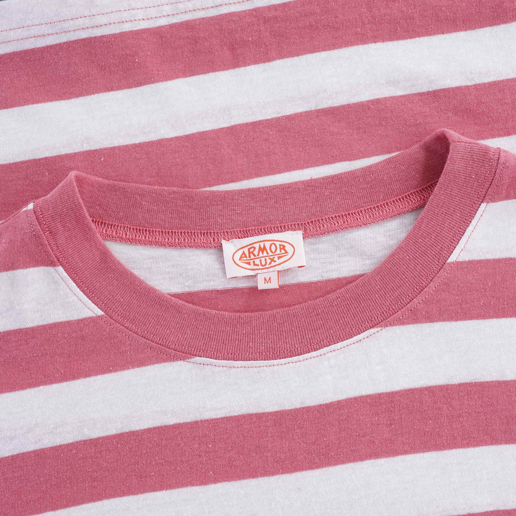 Wide Stripe Heritage T-Shirt - Pink/Natural