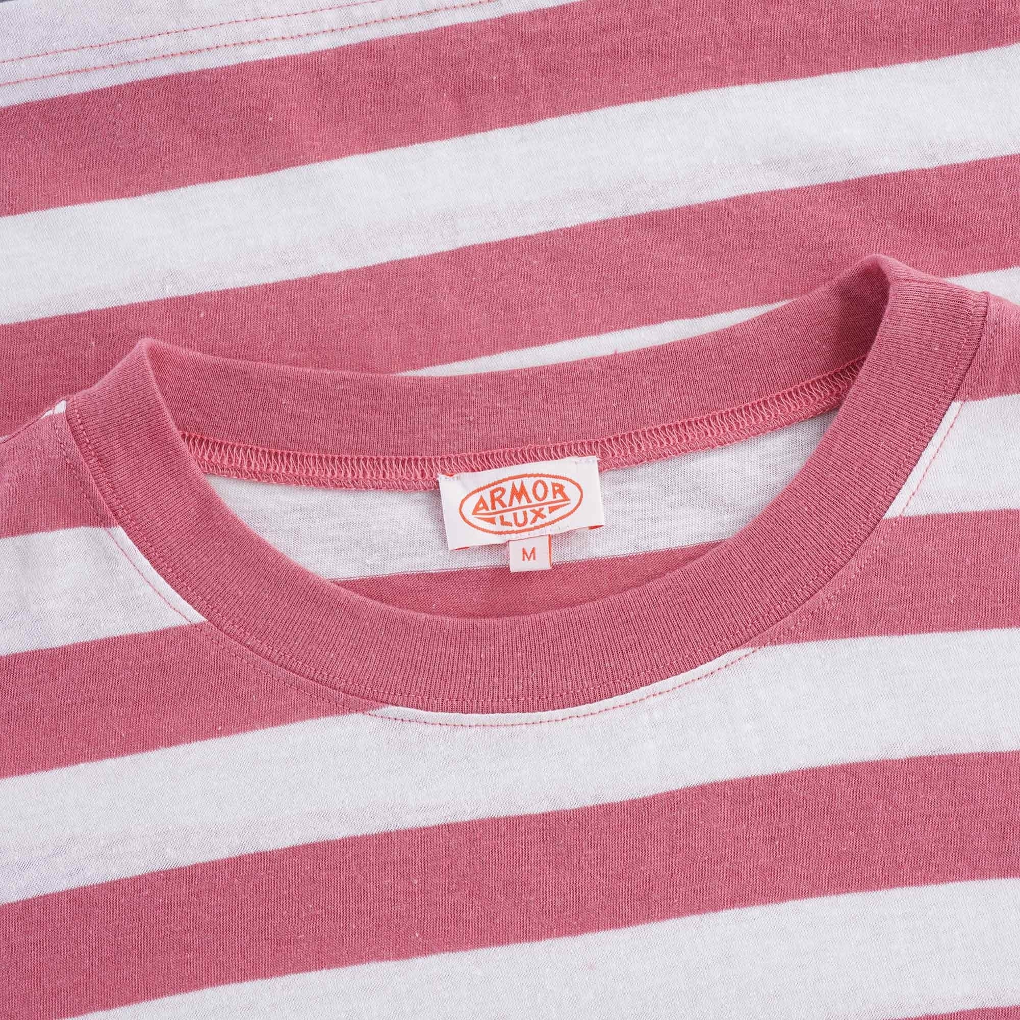 Wide Stripe Heritage T-Shirt - Pink/Natural