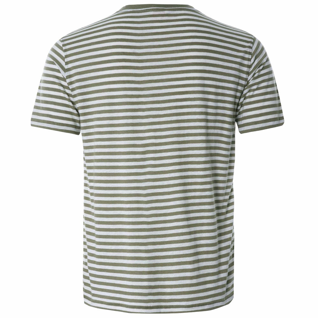 Striped Heritage Pocket T-Shirt - Khaki/Natural
