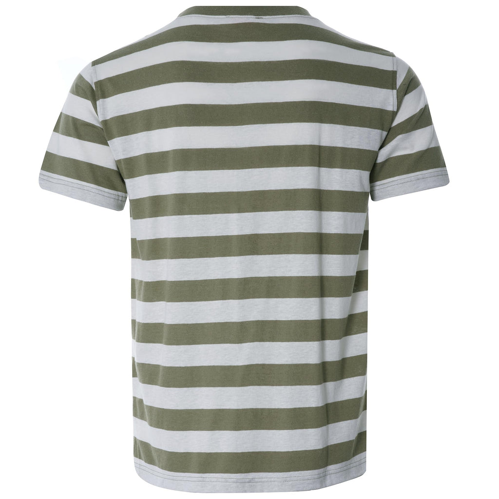 Wide Stripe Heritage T-Shirt - Khaki/Natural