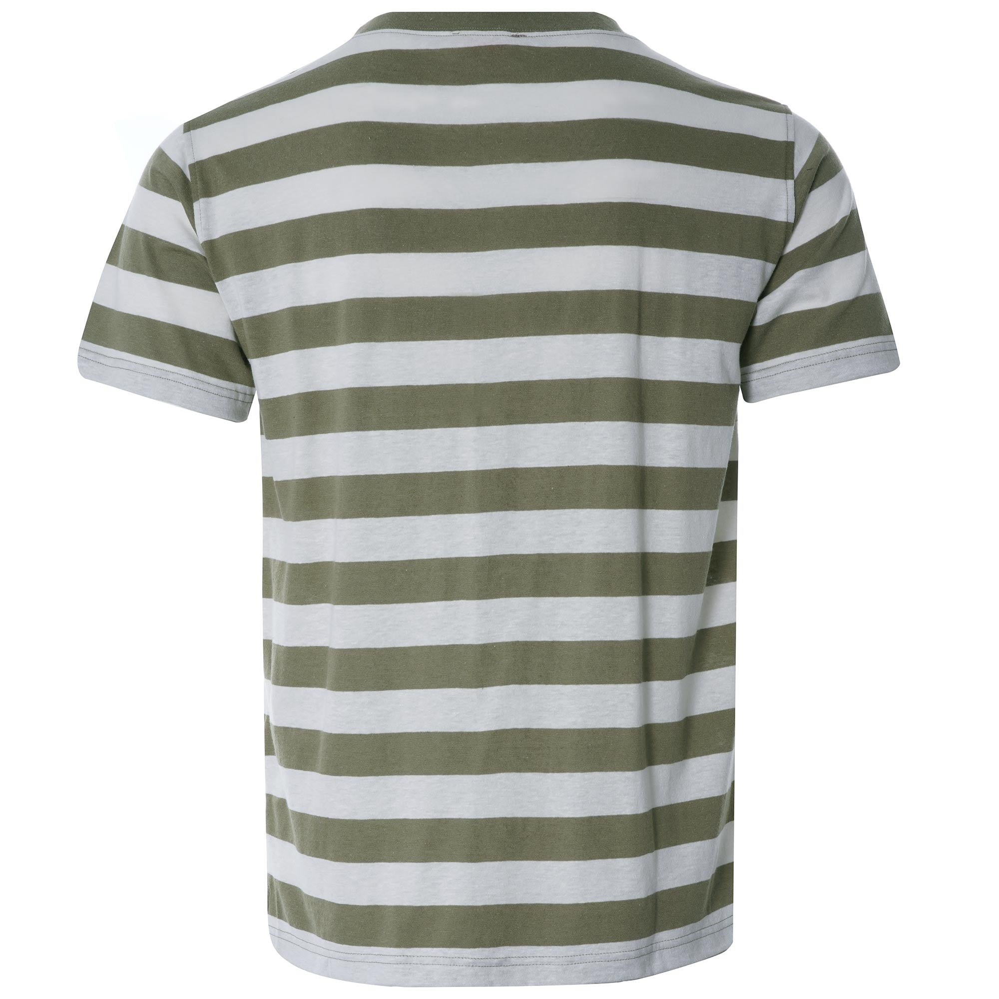 Wide Stripe Heritage T-Shirt - Khaki/Natural