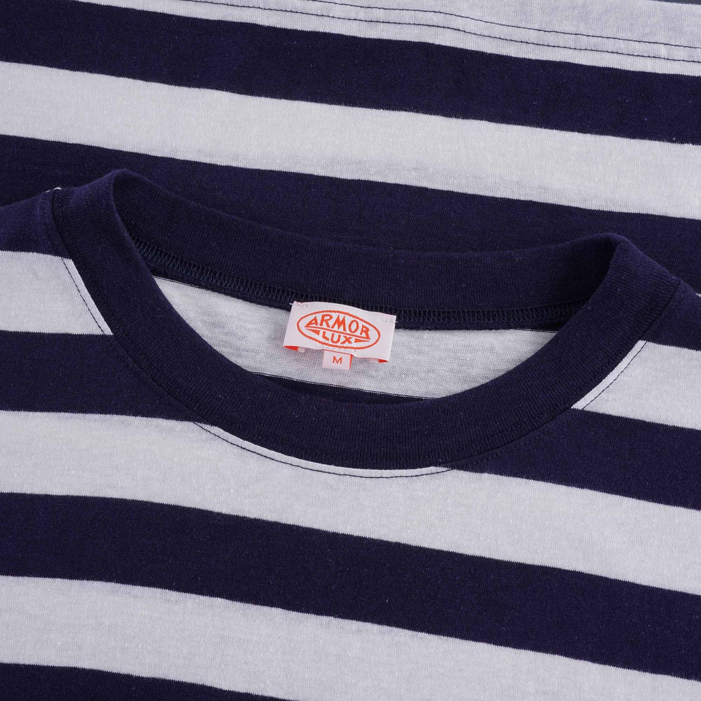 Wide Stripe Heritage T-Shirt - Khaki/Natural