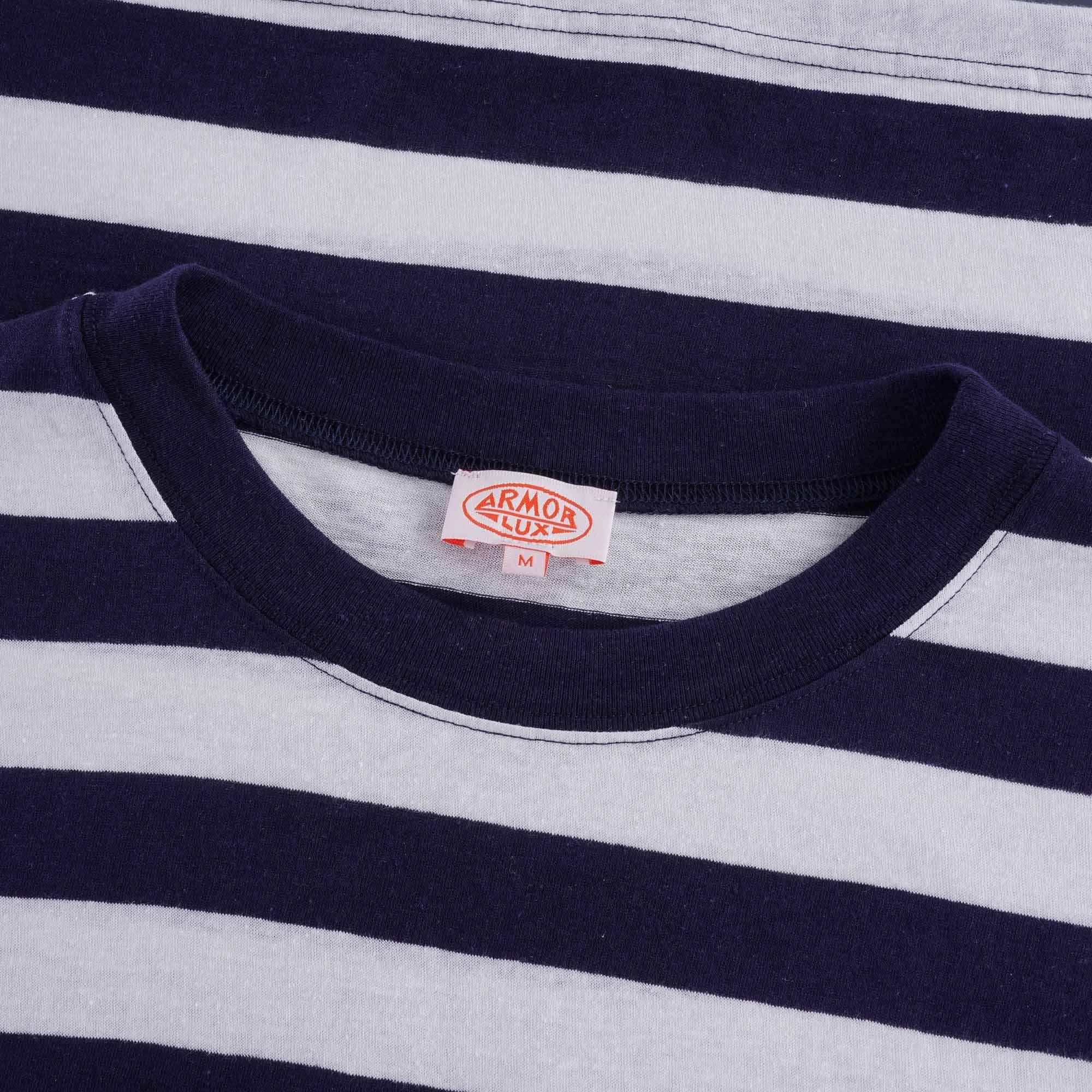 Wide Stripe Heritage T-Shirt - Khaki/Natural