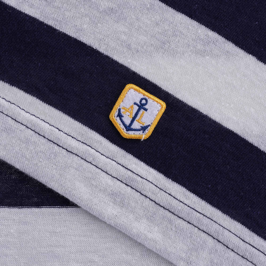 Wide Stripe Heritage T-Shirt - Khaki/Natural