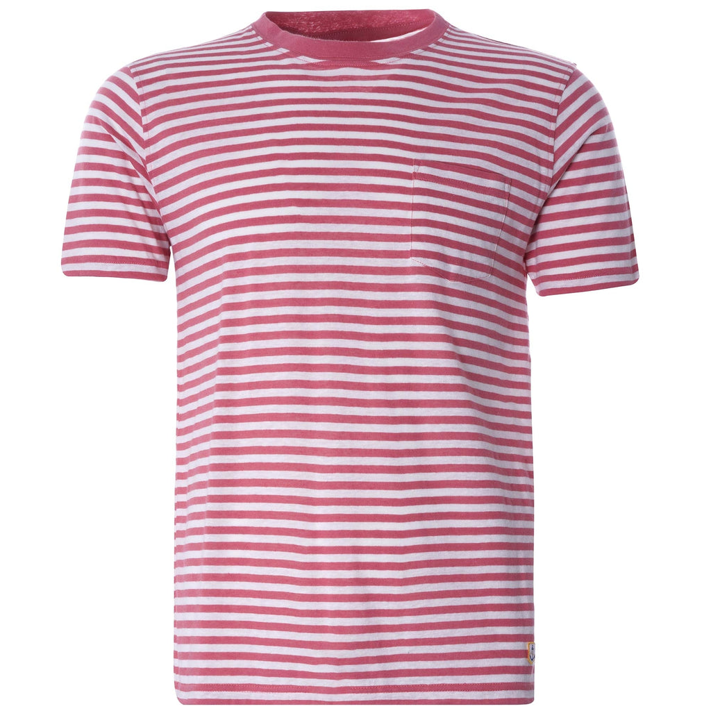 Striped Heritage T-Shirt - Pink/Natural