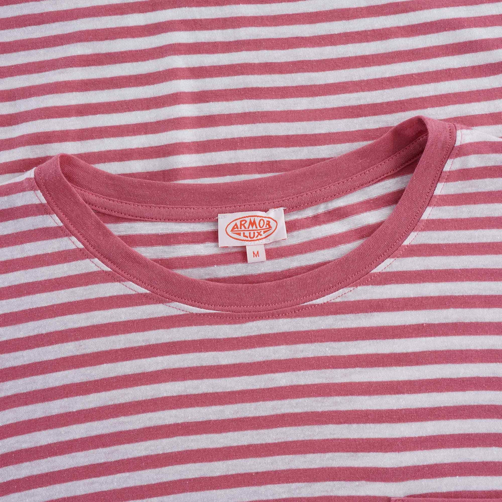 Striped Heritage T-Shirt - Pink/Natural