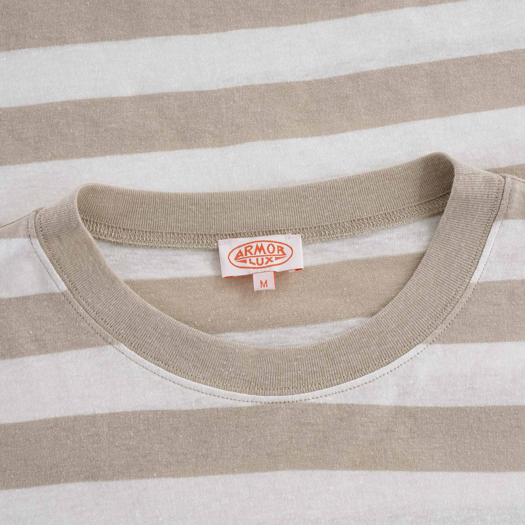 Wide Stripe Heritage T-Shirt - Flax/Natural