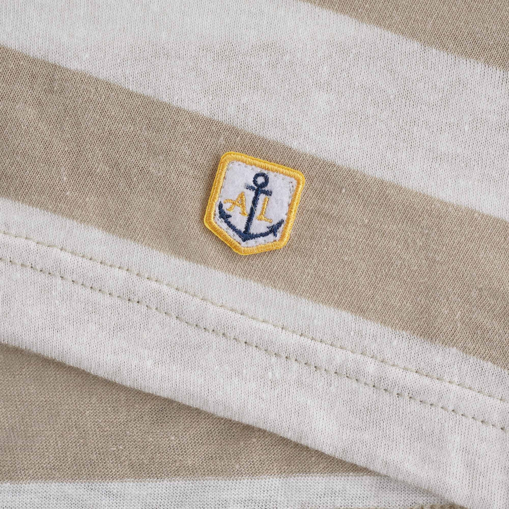 Wide Stripe Heritage T-Shirt - Flax/Natural