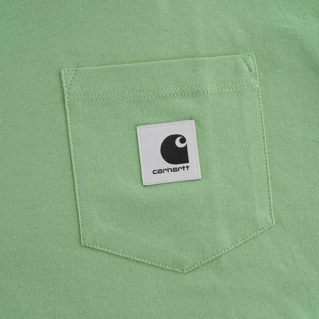 Womens L/S Pocket T-Shirt - Mineral Green