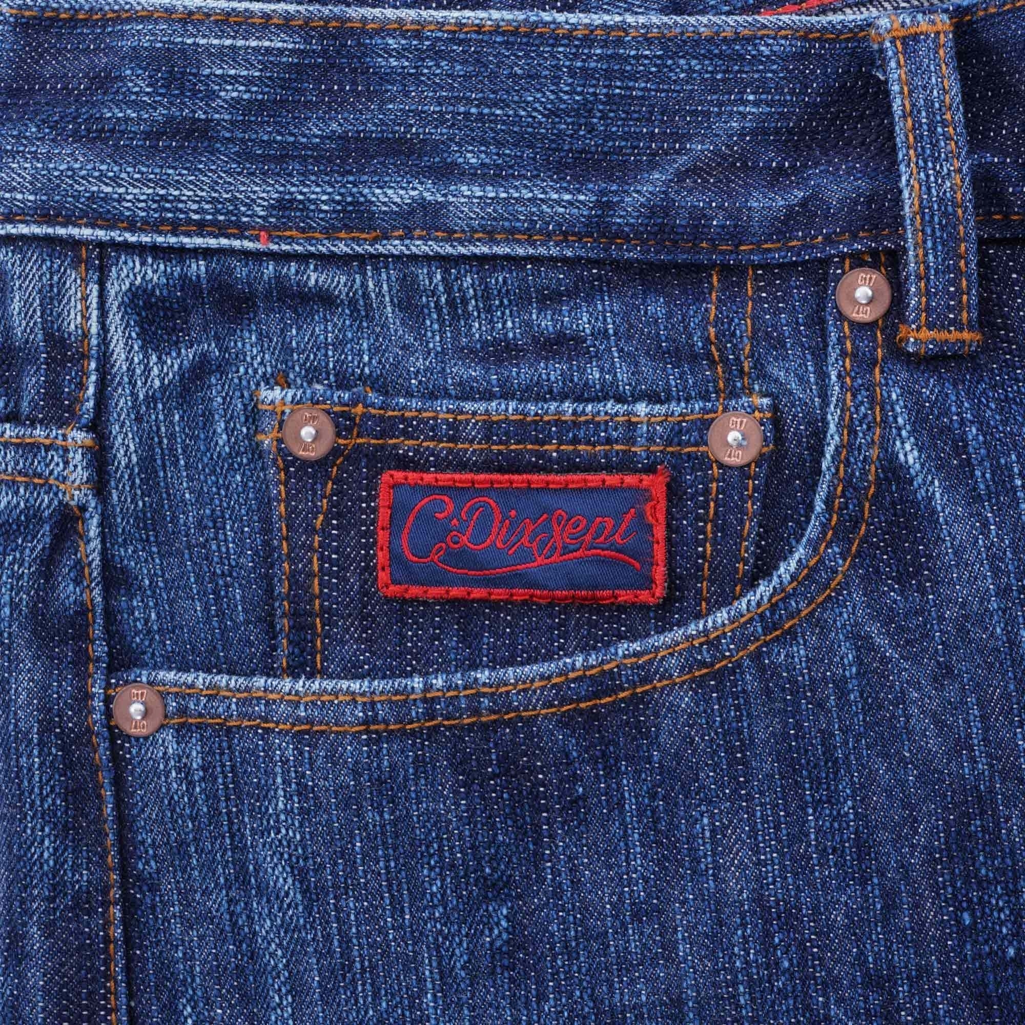 Kuroki C-Original Fit Japanese Selvedge Denim Jeans - Stone Wash