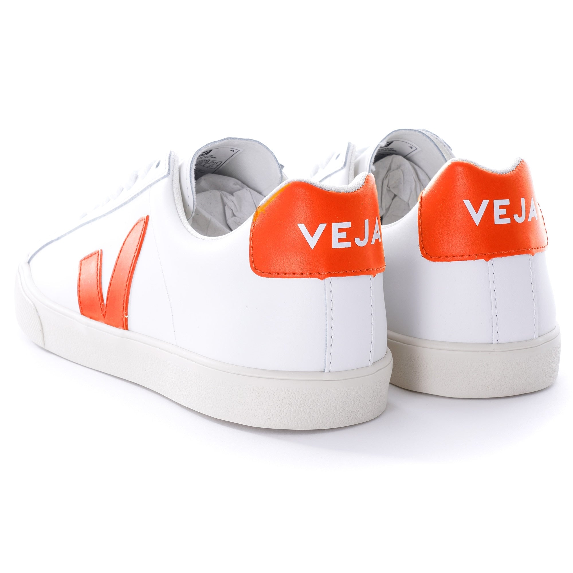 Womens Esplar Leather - White/Orange