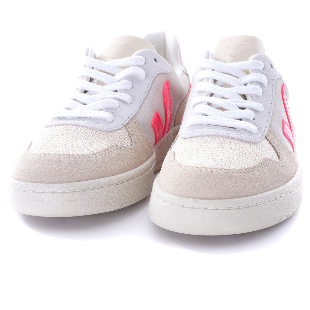Womens V-10 Suede Multico - Natural/Rose-Fluo