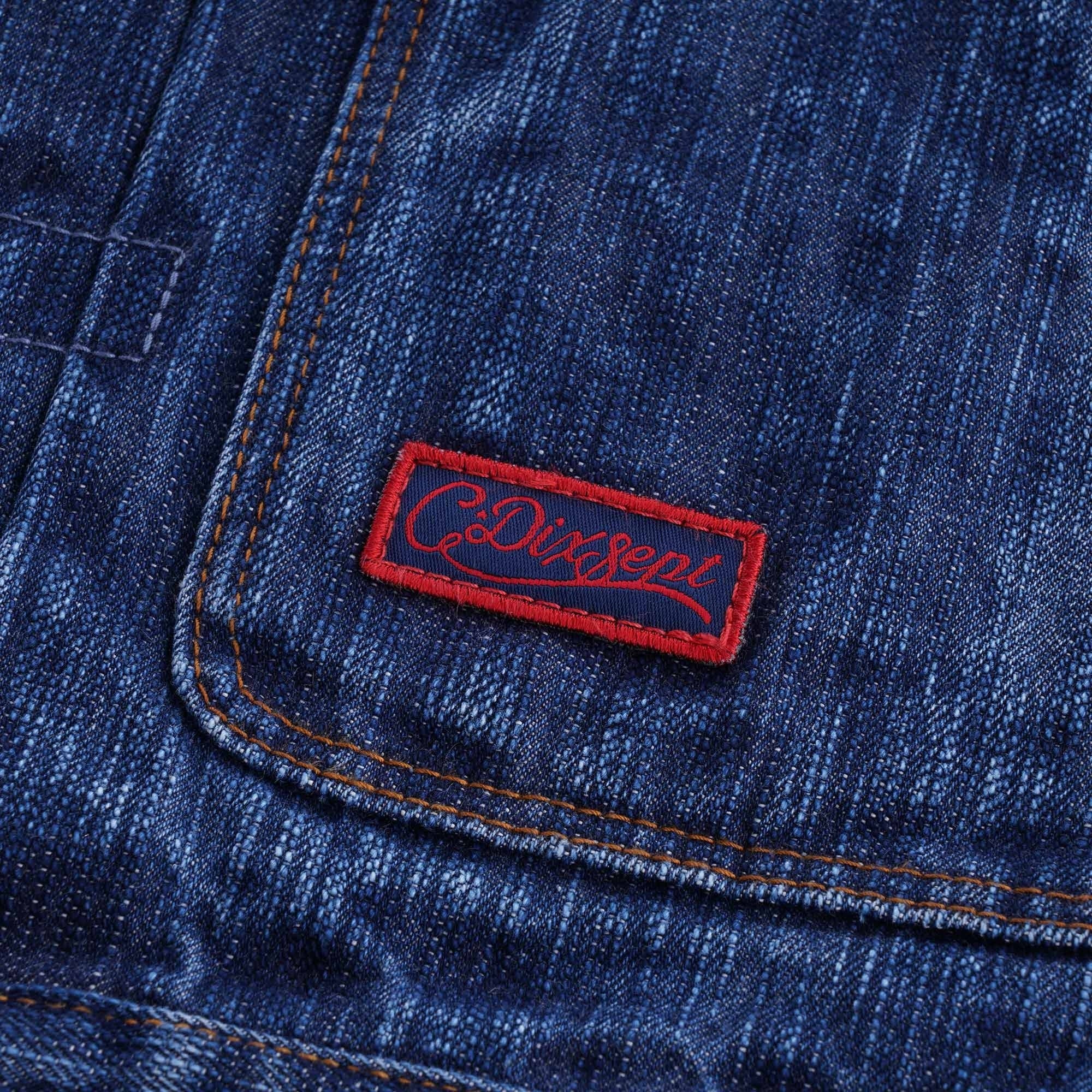 Mandarin Collar Kuroki Japanese Selvedge Denim Jacket - Stone Wash