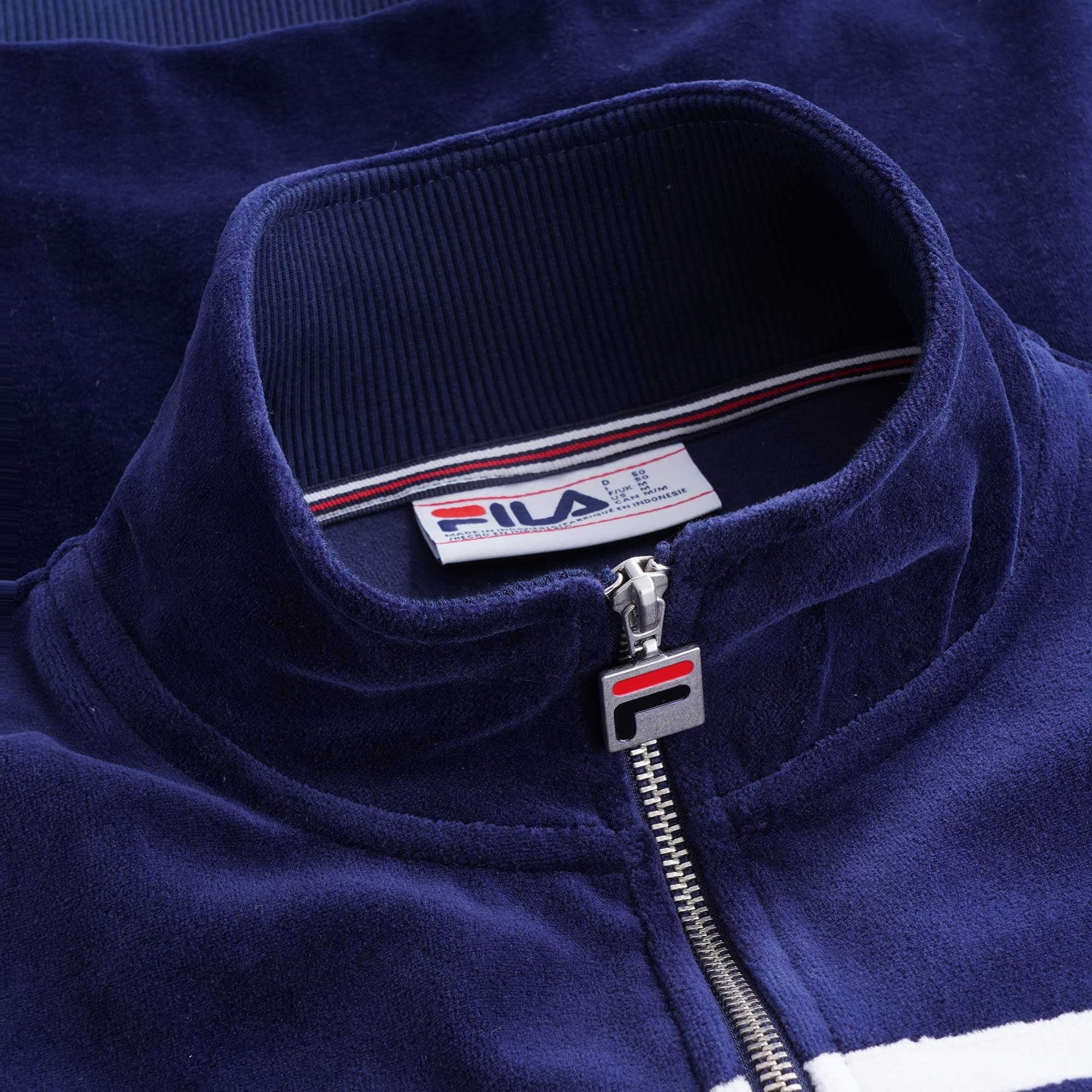 Slane Velour Track Top - Peacoat/Red/White