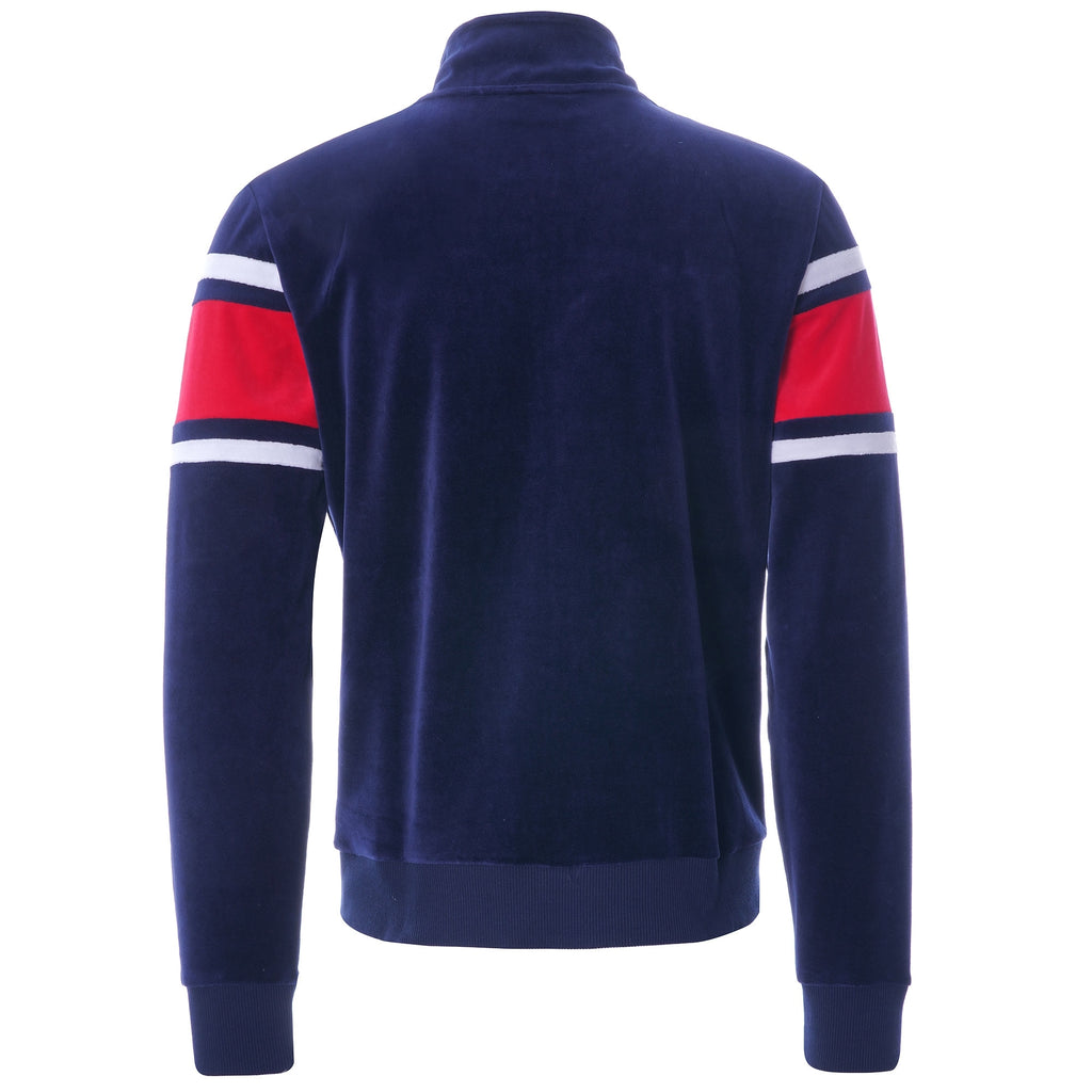 Slane Velour Track Top - Peacoat/Red/White