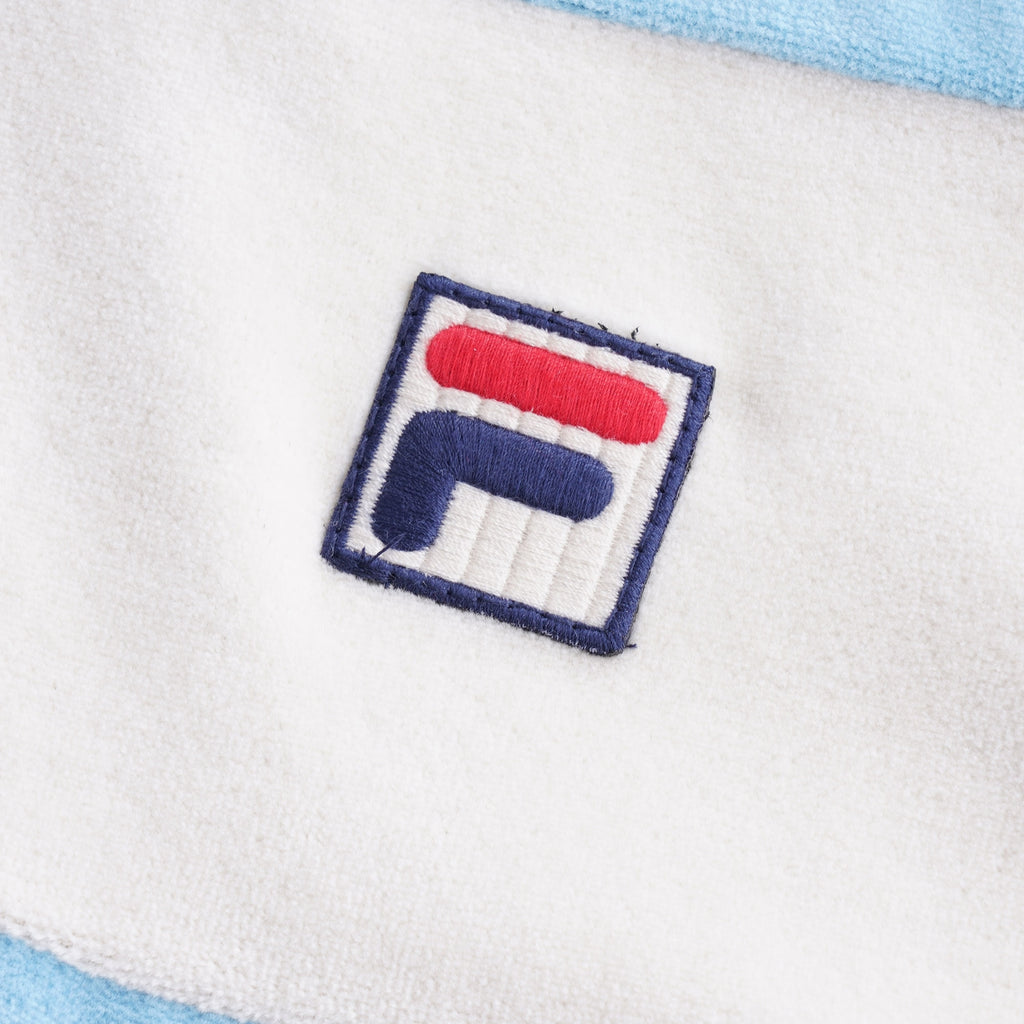 Slane Velour Track Top - Air Blue/Ecru/White