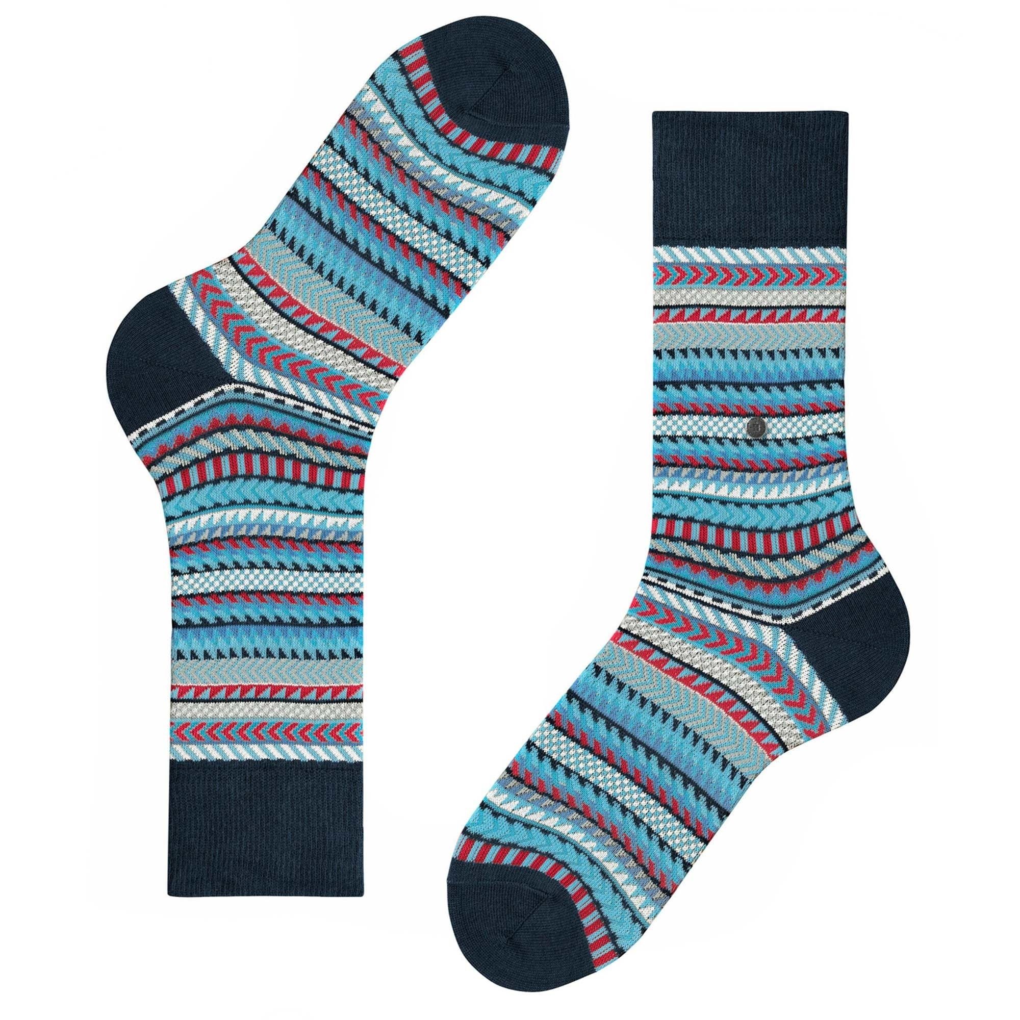 Digital Fair Isle Socks - Red Multi