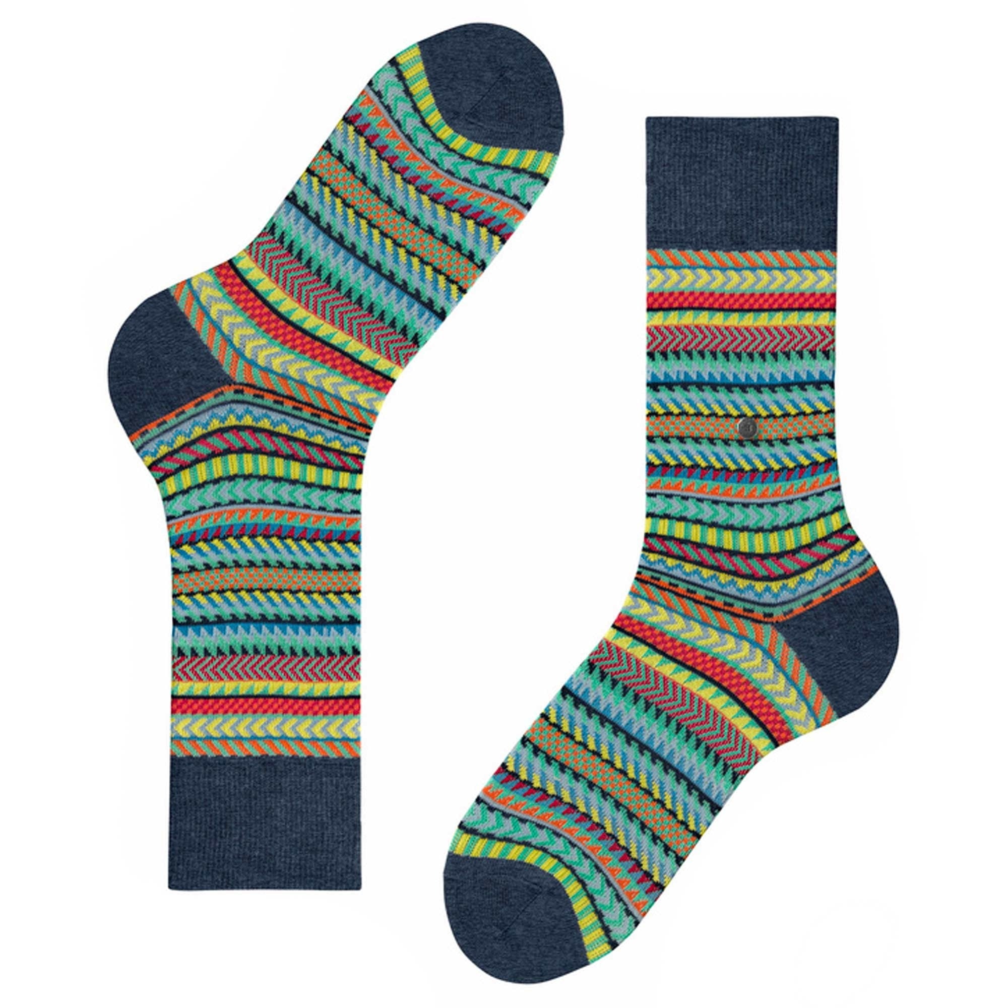 Digital Fair Isle Socks - Yellow Multi