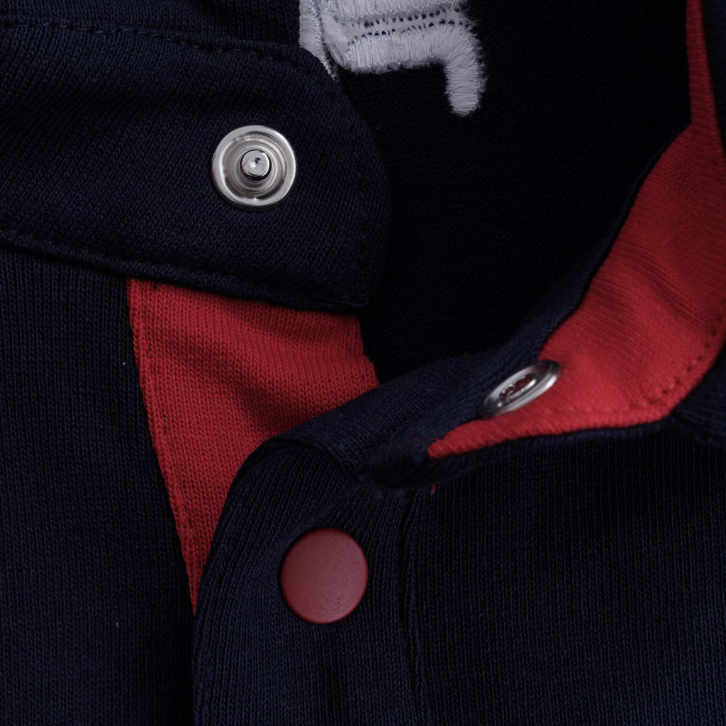 Gabriel Raglan Sleeve Polo Shirt - Peacoat
