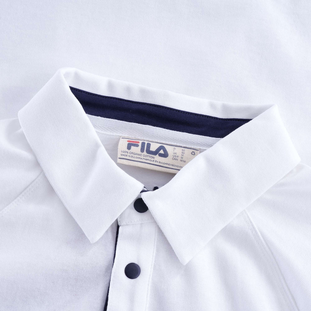 Gabriel Raglan Sleeve Polo Shirt - White