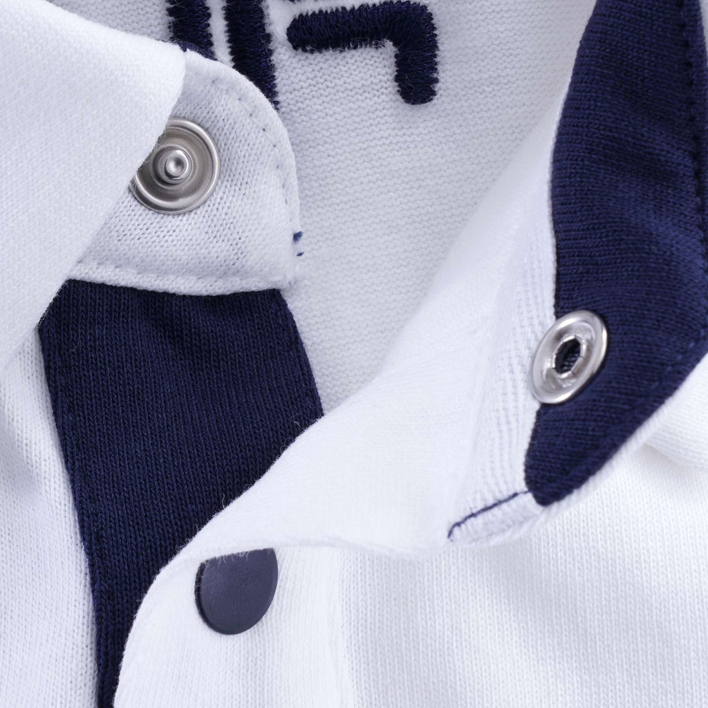 Gabriel Raglan Sleeve Polo Shirt - White