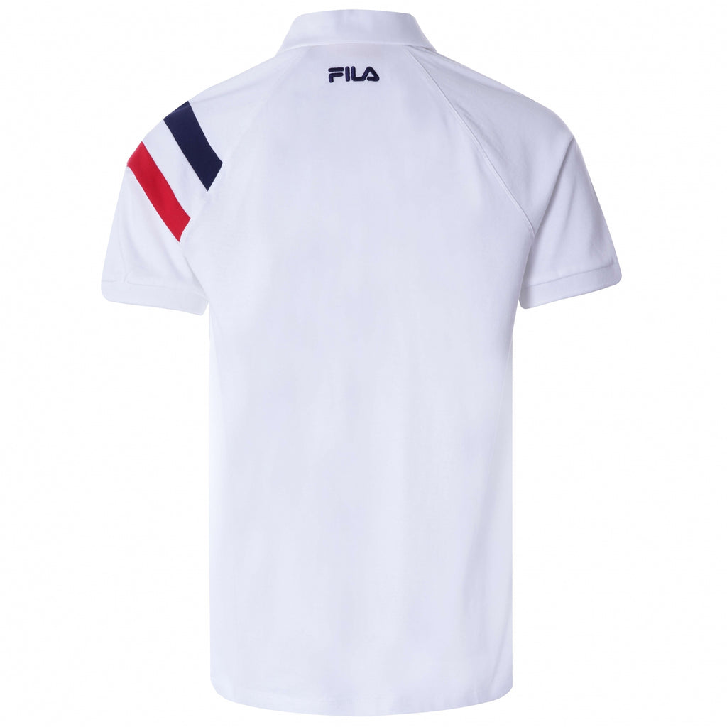 Gabriel Raglan Sleeve Polo Shirt - White