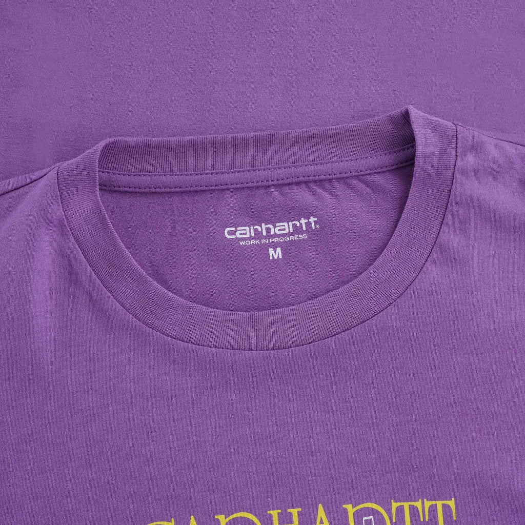 Womens L/S Note Script T-Shirt - Aster